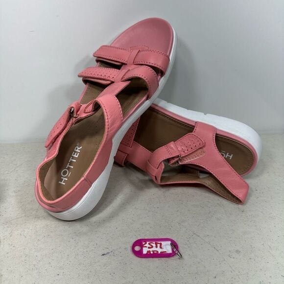 HOTTER ROSE LEATHER STRIVE SANDAL Size 39-8 - Picture 1 of 8